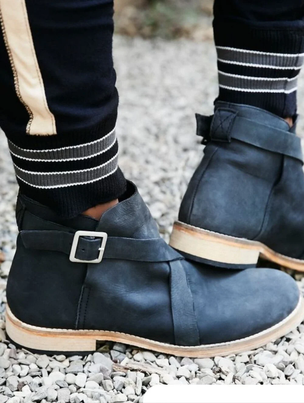 Free People Las Palmas Ankle Boot Black Nubuck EU 40 US 9.5‎ Crossstrap